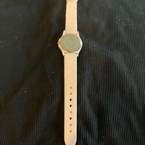 WATCH -PINK RUBBER BAND WITH DIAMOND LIKE BEZEL